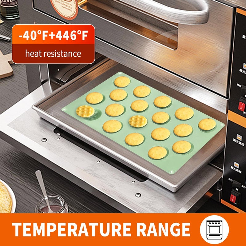 QELEG 2pcs Silicone Wax Melt Molds, 18 Cavities Mini Eggo Waffle Mold for Cookie, Chocolate, Candy and Gummy Mold - Image 4